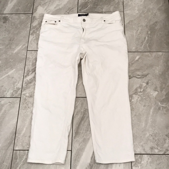LAUREN Ralph Lauren Women White Ankles Jeans | 16 - Picture 3 of 15